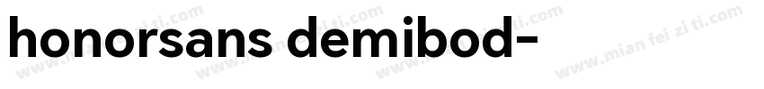 honorsans demibod字体转换